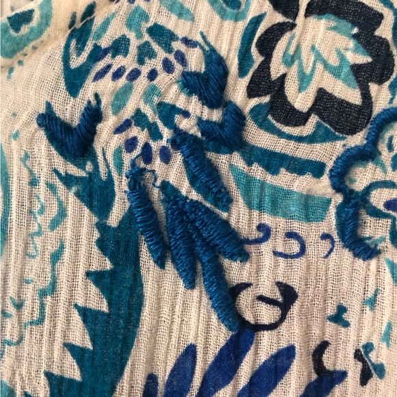 Monsoon coverup with blue floral embroidery. Size XL. NWOT. - Picture 11 of 13